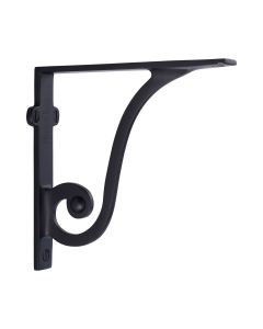 Heritage Brass Matt Black Ornate Shelf Bracket  |  BR2170 6-BKMT