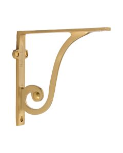 Heritage Brass Satin Brass Ornate Shelf Bracket  |  BR2170 6-SB