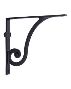 Heritage Brass Matt Black Ornate Shelf Bracket  |  BR2170 8-BKMT
