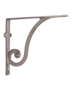Heritage Brass Satin Nickel Ornate Shelf Bracket  |  BR2170 8-SN