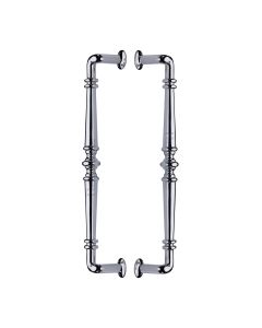 Heritage Brass Polished Chrome Avon Back to Back Door Pull Handle 390mm