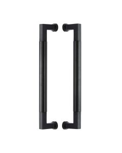 Heritage Brass Matt Black Bauhaus Back to Back Door Pull Handle 330mm