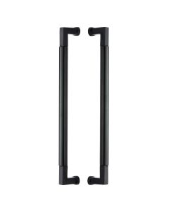 Heritage Brass Matt Black Bauhaus Back to Back Door Pull Handle 483mm