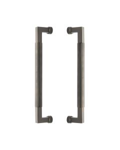 Heritage Brass Antique Brass Bauhaus Knurled Back to Back Door Pull Handle 330mm