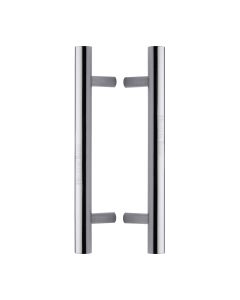 Heritage Brass Polished Chrome T Bar Back to Back Door Pull Handle 305mm