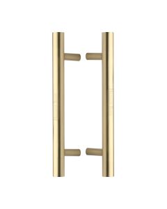 Heritage Brass Satin Brass T Bar Back to Back Door Pull Handle 305mm