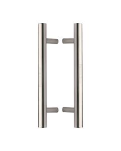 Heritage Brass Satin Nickel T Bar Back to Back Door Pull Handle 305mm