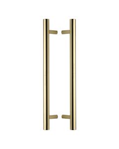 Heritage Brass Polished Brass T Bar Back to Back Door Pull Handle 457mm