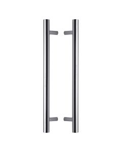 Heritage Brass Polished Chrome T Bar Back to Back Door Pull Handle 457mm