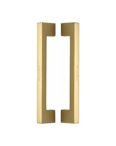 Heritage Brass Polished Brass Urban Back to Back Door Pull Handle 305mm