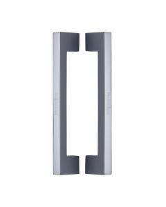 Heritage Brass Polished Chrome Urban Back to Back Door Pull Handle 305mm
