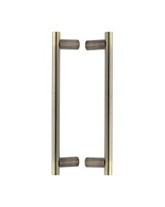 Heritage Brass Antique Brass Bar Back to Back Door Pull Handle 336mm