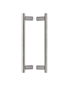 Heritage Brass Satin Nickel Bar Back to Back Door Pull Handle 336mm