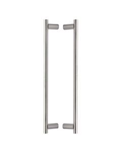 Heritage Brass Satin Nickel Bar Back to Back Door Pull Handle 489mm