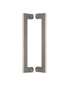 Heritage Brass Satin Nickel Apollo Back to Back Door Pull Handle 307mm