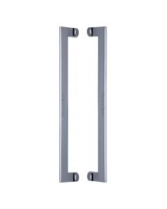 Heritage Brass Polished Chrome Apollo Back to Back Door Pull Handle 460mm
