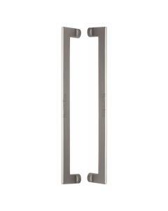 Heritage Brass Satin Nickel Apollo Back to Back Door Pull Handle 460mm