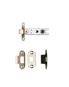 64mm Nickel Plated Radius Tubular Mortice Latch | BTL2NP/R