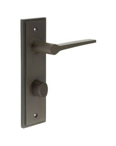 Set Burlington Dark Bronze Knightsbridge Lever on Bathroom Lock Plate c/c 78mm | BUR20-456-81DB