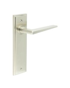 Set Burlington Satin Nickel Mayfair Lever on Latch Plate  | BUR10-450SN