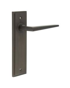 Set Burlington Dark Bronze Mayfair Lever on Latch Plate | BUR10-450DB