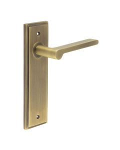 Set Burlington Antique Brass Fitzrovia Lever on Latch Plate  | BUR15-450AB