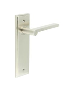 Set Burlington Satin Nickel Fitzrovia Lever on Latch Plate  | BUR15-450SN