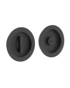 Burlington 75x12mm Matt Black Round Concealed Turn and Release | BUR216MB