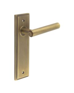 Set Burlington Antique Brass Richmond Lever on Latch Plate  | BUR45-450AB