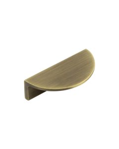Burlington 80mm Antique Brass Half Moon Edge Pull Handle | BUR610AB
