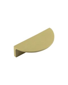 Burlington 80mm Satin Brass Half Moon Edge Pull Handle | BUR610SB