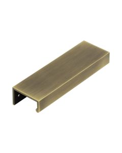 Burlington 150mm Antique Brass Angled Edge Pull Handle | BUR911AB