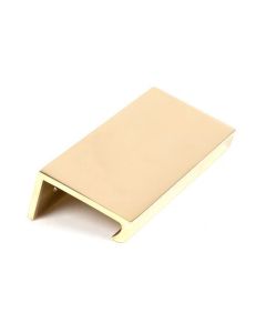 Polished Brass 100mm Plain Edge Pull | 50675