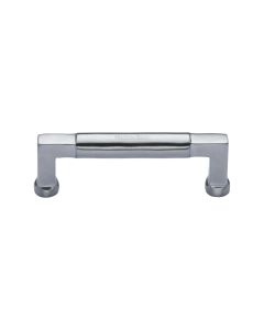Heritage Brass Satin Chrome Bauhaus Cabinet Pull Handle 101mm