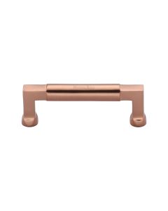 Heritage Brass Satin Rose Gold Bauhaus Cabinet Pull Handle 101mm