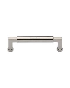 Heritage Brass Polished Nickel Finish Bauhaus Cabinet Pull Handle 128mm