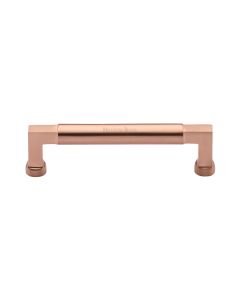 Heritage Brass Satin Rose Gold Bauhaus Cabinet Pull Handle 128mm