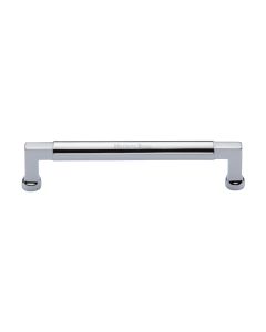 Heritage Brass Polished Chrome Bauhaus Cabinet Pull Handle 160mm