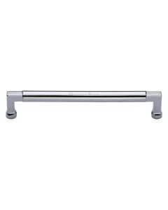 Heritage Brass Polished Chrome Bauhaus Cabinet Pull Handle 203mm