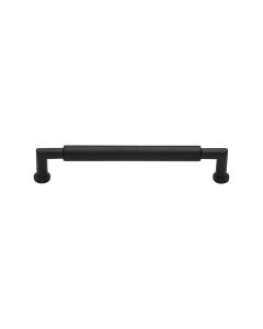 Heritage Brass Matt Black Bauhaus Round Cabinet Pull Handle 101mm