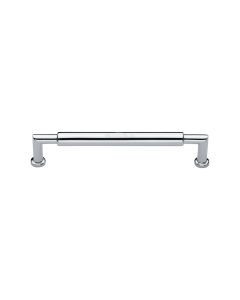 Heritage Brass Polished Chrome Bauhaus Round Cabinet Pull Handle 101mm