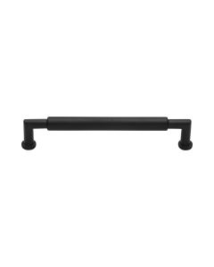 Heritage Brass Matt Black Bauhaus Round Cabinet Pull Handle 152mm