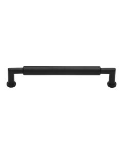 Heritage Brass Matt Black Bauhaus Round Cabinet Pull Handle 203mm