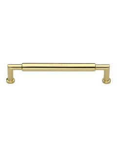 Heritage Brass Polished Brass Bauhaus Round Cabinet Pull Handle 203mm