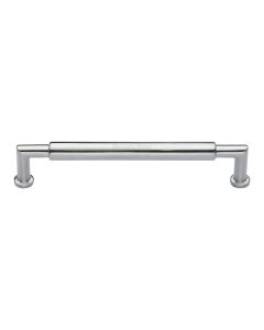 Heritage Brass Satin Chrome Bauhaus Round Cabinet Pull Handle 203mm