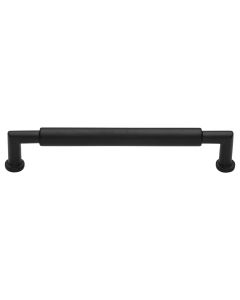 Heritage Brass Matt Black Bauhaus Round Cabinet Pull Handle 254mm