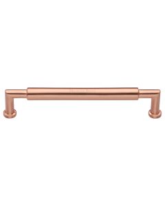 Heritage Brass Satin Rose Gold Bauhaus Round Cabinet Pull Handle 254mm