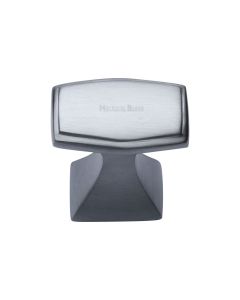 Heritage Brass Satin Chrome Deco Cabinet Knob 32mm
