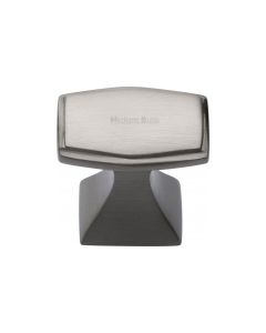 Heritage Brass Satin Nickel Deco Cabinet Knob 32mm