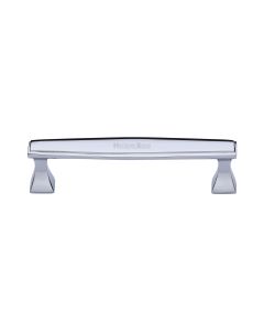 Heritage Brass Polished Chrome Deco Cabinet Pull Handle 128mm